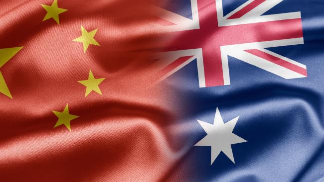 Australia China flags