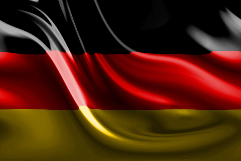 Abstract German flag waving in the wind